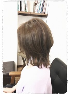 リン ヘアファクトリー アンド アイラッシュサロン(RIN) ソフトウルフミディアム+アッシュベージュカラー