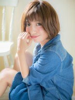 ブルー(BLUE)&nbsp;*CUORE水戸*…ダブルバングのルーズなくせ毛風小顔ふわミディb