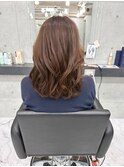 黒髪/グレーベージュ/レイヤーロング/前髪パーマ/銀座/東銀座