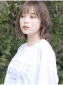 ナチュラル外ハネひし形 切りっぱなしボブ 20代30代40代