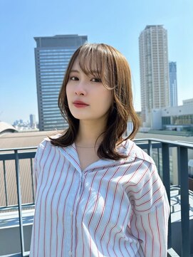 バランス 天王寺店(Balance) くびレイヤーエモージュ似合わせ外ハネカールセミディ