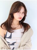 色っぽ大人レイヤーロング/透明感艶髪オリーブカラー