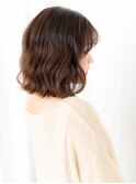 ミストバングオレンジベージュボブパーマa小山10代20代30代