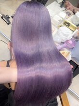 《*髪に立体感を出し、360度綺麗なシルエット*》バレイヤージュで作るベージュカラー[原宿/ブリーチカラー]