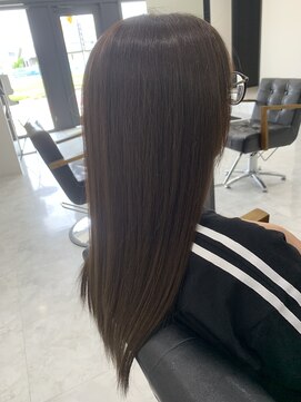 ディティール(Detail) 地毛風カラー×ダークグレージュ