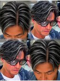 メンズハイライトバレイヤージュメッシュ