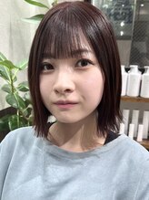 切りっぱなしボブは重さもなくまとまりの良いカットさせていただきます♪上品で綺麗な女性に！【堺東】
