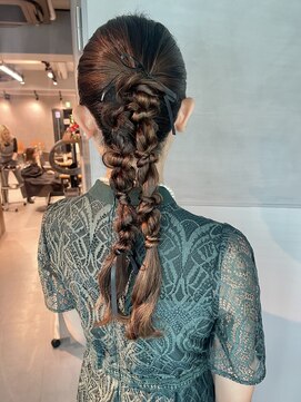 シャルムバイケンジ(Charm.by KENJE) 【ツインポニーテール】結婚式/銀座/ヘアセット/アレンジ