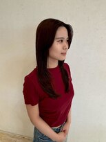 ヘアー ワークス ボナ 前橋店(HAIR WORKS bona.)&nbsp;艶感抜群◎韓国風・顔まわりレイヤーロング/髪質改善