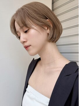 トルネード(TORNADO) 外国人風ボブパーマ ベージュ ショートボブ レイヤーカットA1205