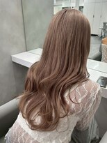 Beleza 川越 -ブリーチ・ハイトーン・ダブルカラー・エクステ・羽エクステ- 17825スモーキーブラウンワンホンレイヤーミルクティーブロンド