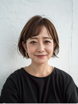 ハピネスフィール 宇治店(Happiness FEEL)&nbsp;顔周りカットミセス丸みショートボブ
