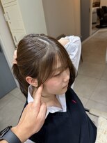 ボクノ 2号店(bokuno) 顔まわりおくれ毛カット×レイヤー