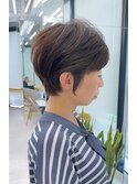 大人ショート/ダークブルー/髪質改善/イメチェン/縮毛矯正