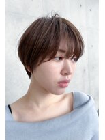 トップシェイプ(TOP SHAPE) 丸みショートボブ×透け感バング大人可愛い小顔ヘア