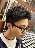 波巻きツイストスパイラルリバースセンターパートニュアンスパY