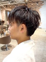スペックホルダー(Spec Holder) ブルーブラックビジカジ束感ショート