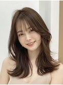 くびれレイヤー/ダークベージュ/夏のヘアアレンジ/木更津