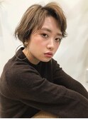 ハンサムショート x ナチュラルベージュ