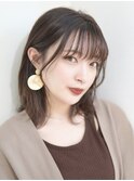 *20代30代40代大人の耳かけ無造作フリンジミディ*【武田】