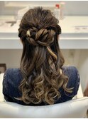 ハーフアップ【結婚式】【ヘアセット】【デート】