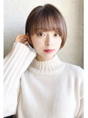 耳掛けも可愛い◎ナチュラルマッシュショート