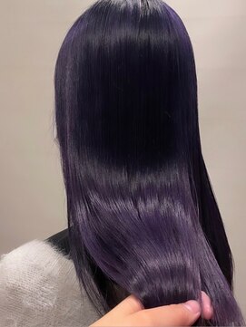 六本木美容室 西麻布店 透明感◎ダークパープルカラー