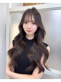 大人可愛い韓国ヘア レイヤーカット 似合わせ顔まわりカット#
