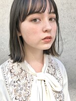 ムーク 海老名(MUUK) 大人ボブ/インナーカラーベージュ/イヤリングカラー