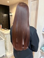 キャアリー(Caary)&nbsp;福山人気スーパーロングヘアピンクアッシュストレートヘア20代
