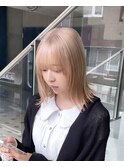 ミルクティーベージュ透明感カラーくすみカラーケアブリーチ