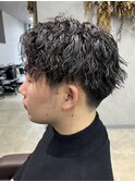 メンズパーマ波巻きパーマツイストスパイラルパーマ30代鹿児島