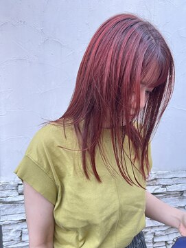 カーム(calm) デザインカラー/レイヤーカット/ウェットヘア/オリーブベージュ