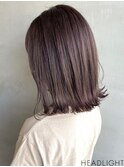 ココアブラウン×切りっぱなしボブ