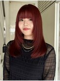 レッドピンク　ブリーチカラー 表参道