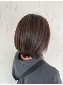 ナチュラルハイライト白髪ぼかしスタイル