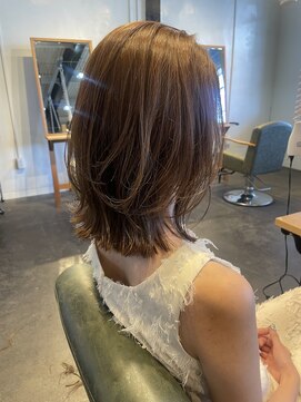 ムード マグ レーベル 南松本(MOOD Mag Label) 夏カラー×透明感ベージュカラー小顔レイヤーカット