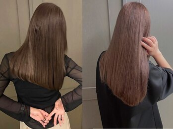ファルファラ(farfara)の写真/ブリーチなしダブルカラーで透明感・艶感どちらも上質に実現◎肌に馴染むナチュラルデザインカラーもお勧め