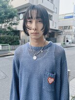 メゾンアクア 表参道(Maison ACQUA)&nbsp;=メンズボブ/フェザーパーマ／MEN’S HAIR/ブルーブラック