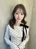 グロー 大宮(GLROW) ▲レイヤーカット顔まわり前髪矯正グレージュharuhi