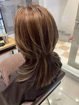 アース いわき店(HAIR&MAKE EARTH) シークレットハイライト×くびれミディ