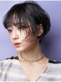 王道ショートボブ/大人かわいい/ウェットな質感で色気を