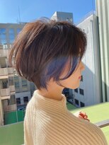 ロンド ストラーダ 心斎橋(Lond strada)&nbsp;ショート×ハイライト白髪ぼかし×マチルダボブ[心斎橋]