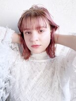 アイティーバイアルバム 八王子店(IT by ALBUM) ピンクボブ_マロンベージュAラインボブかきあげロング_8443