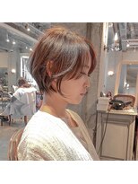 髪質改善と縮毛矯正の専門店 サンティエ(scintiller)&nbsp;大人綺麗な小顔襟足スッキリショートボブ　30代40代50代