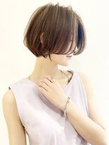 大人可愛い小顔ひし形クビレ丸みボブ20代30代40代大人ショート