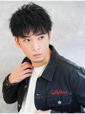 アップバングショート パーマ