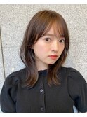 2024夏　銀座美容室　簡単スタイリング　くびれミディアム