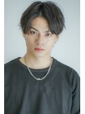 爽やか韓国センターパートニュアンスパーマウルフアッシュカラー