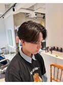 韓国風センターパート×ニュアンスパーマ